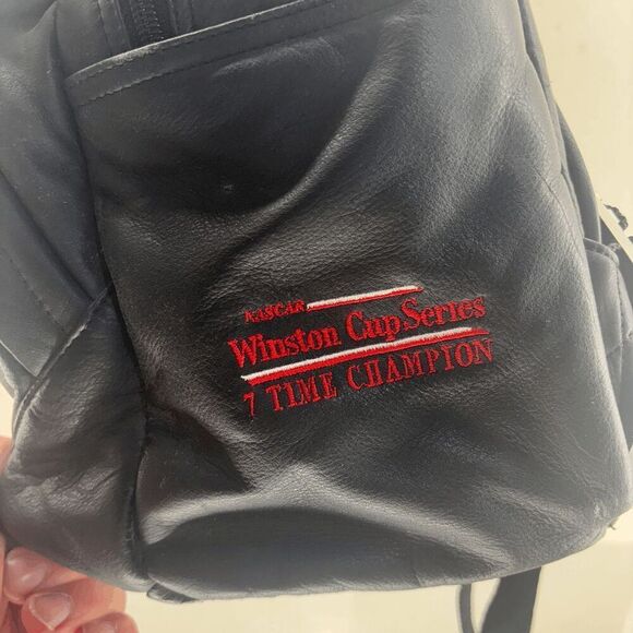 Vintage Wilson Leather Dale Earnhard Intimidator Winston Cup Champion Backpack - Picture 3 of 8
